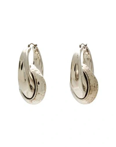 Alexander Mcqueen Mcqueen Woman Earrings Silver Size - Brass