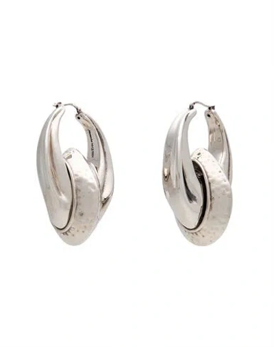 Alexander Mcqueen Mcqueen Woman Earrings Silver Size - Brass