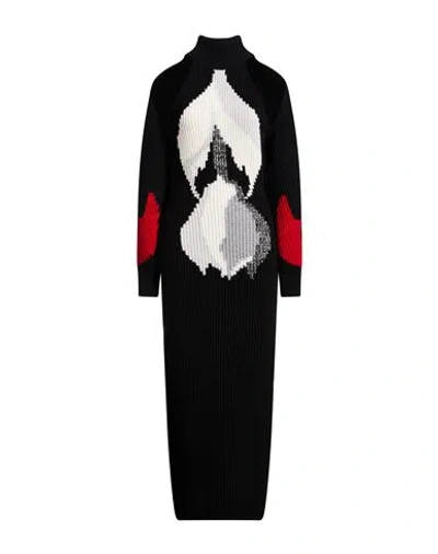 Alexander Mcqueen Mcqueen Woman Maxi Dress Black Size L Wool, Cashmere