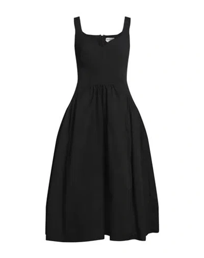 Alexander Mcqueen Mcqueen Woman Midi Dress Black Size 4 Cotton