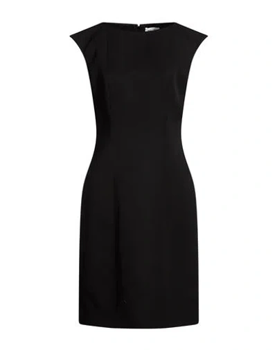 Alexander Mcqueen Mcqueen Woman Midi Dress Black Size 8 Wool
