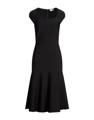 Alexander Mcqueen Mcqueen Woman Midi Dress Black Size L Viscose, Polyester, Polyamide, Elastane