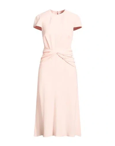 Alexander Mcqueen Mcqueen Woman Midi Dress Light Pink Size 6 Viscose, Acetate