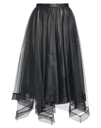Alexander Mcqueen Mcqueen Woman Midi Skirt Black Size 6 Polyamide