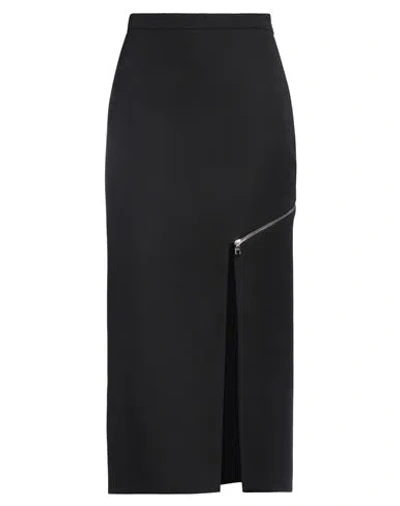 Alexander Mcqueen Mcqueen Woman Midi Skirt Black Size 8 Wool