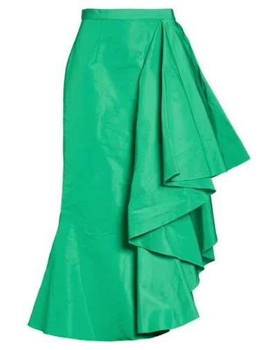Alexander Mcqueen Mcqueen Woman Midi Skirt Green Size 4 Polyester