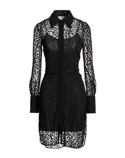 Alexander Mcqueen Mcqueen Woman Mini Dress Black Size 4 Viscose, Polyamide
