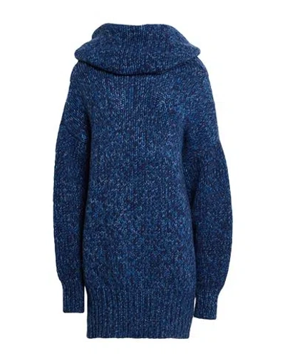 Alexander Mcqueen Mcqueen Woman Mini Dress Blue Size S Wool, Cashmere