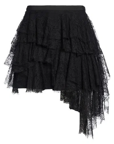 Alexander Mcqueen Mcqueen Woman Mini Skirt Black Size 4 Polyamide, Cotton