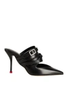 Alexander Mcqueen Mcqueen Strap Mules In Black