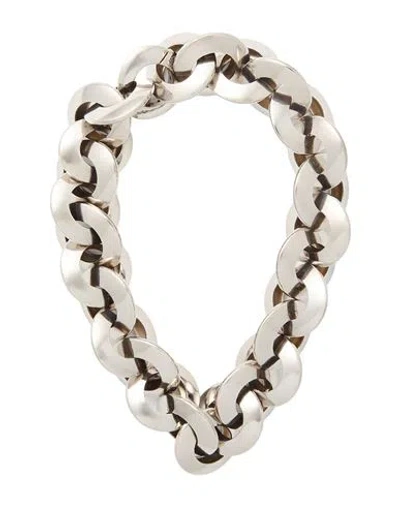 Alexander Mcqueen Mcqueen Woman Necklace Silver Size - Metal