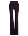 Alexander Mcqueen Mcqueen Woman Pants Dark Purple Size 10 Viscose, Acetate In Brown