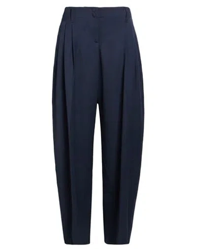 Alexander Mcqueen Mcqueen Woman Pants Navy Size 4 Wool In Blue