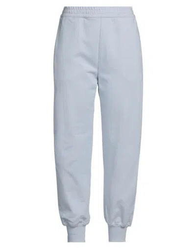 Alexander Mcqueen Mcqueen Woman Pants Sky Blue Size 6 Cotton, Elastane
