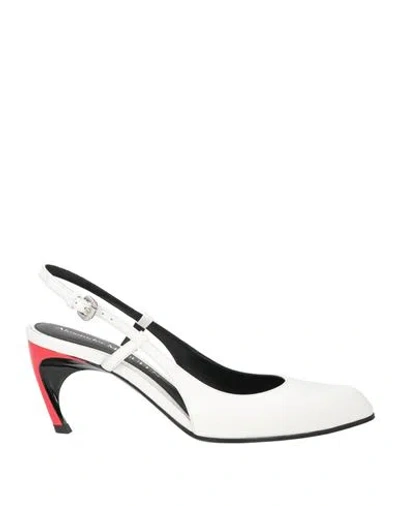 Alexander Mcqueen Mcqueen Woman Pumps White Size 7 Leather