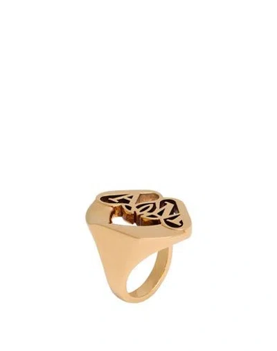 Alexander Mcqueen Mcqueen Woman Ring Gold Size 7 Metal