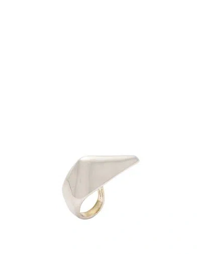 Alexander Mcqueen Mcqueen Woman Ring Silver Size 6 Metal