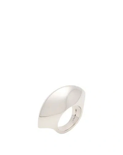 Alexander Mcqueen Mcqueen Woman Ring Silver Size 6 Metal In Metallic