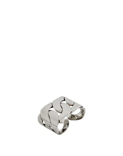 Alexander Mcqueen Mcqueen Woman Ring Silver Size L Metal