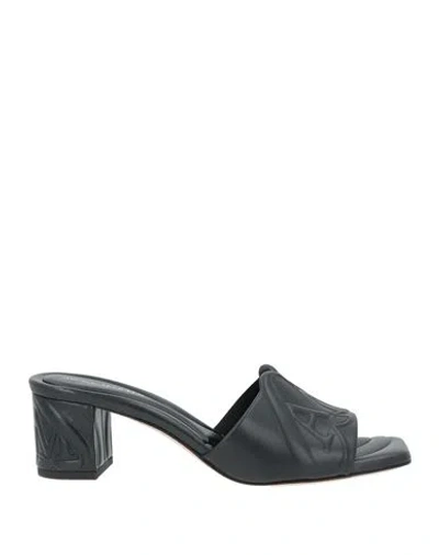 Alexander Mcqueen Mcqueen Woman Sandals Black Size 11 Leather