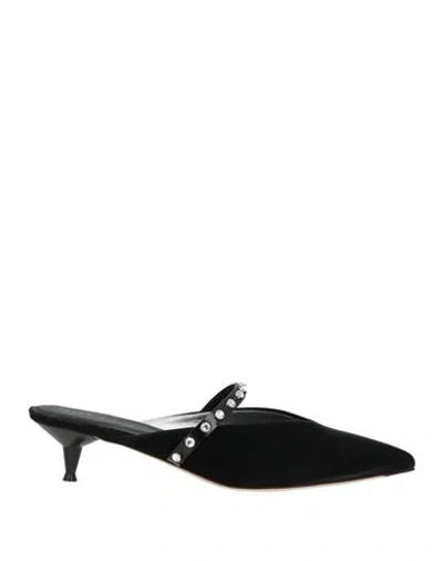 Alexander Mcqueen Mcqueen Woman Sandals Black Size 6 Leather, Synthetic Material