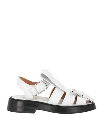 Alexander Mcqueen Mcqueen Woman Sandals White Size 6 Calfskin