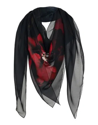 Alexander Mcqueen Mcqueen Woman Scarf Black Size - Silk