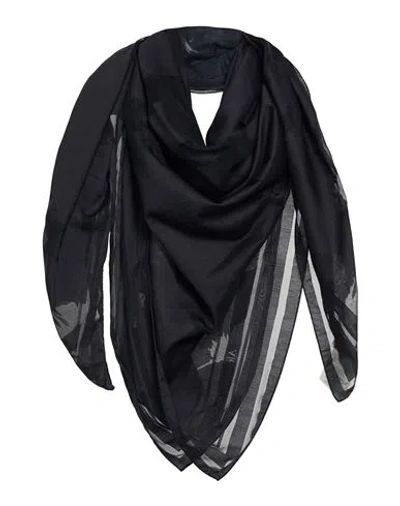 Alexander Mcqueen Mcqueen Woman Scarf Black Size - Silk, Cotton