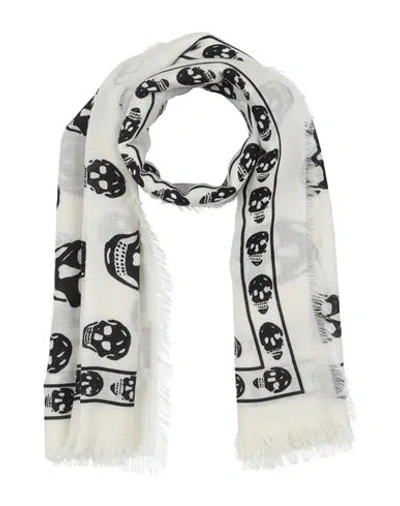 Alexander Mcqueen Mcqueen Woman Scarf Ivory Size - Wool In White