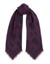 Alexander Mcqueen Mcqueen Woman Scarf Purple Size - Wool