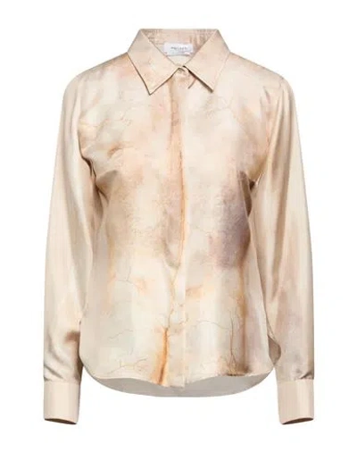 Alexander Mcqueen Mcqueen Woman Shirt Cream Size 0 Silk In Brown