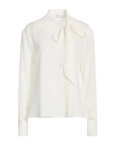Alexander Mcqueen Mcqueen Woman Shirt Ivory Size 8 Silk In White