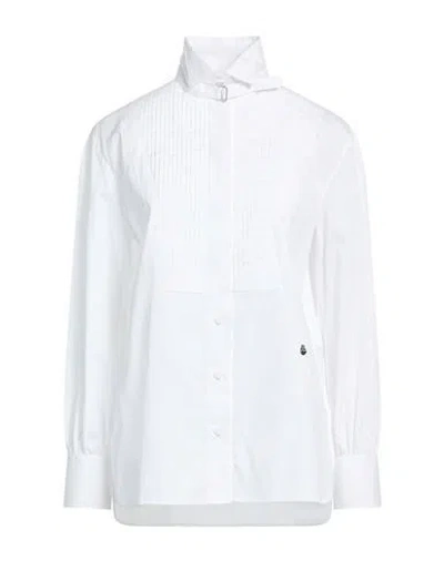 Alexander Mcqueen Mcqueen Woman Shirt White Size 8 Cotton, Viscose, Polyester