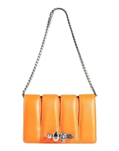 Alexander Mcqueen Mcqueen Woman Shoulder Bag Orange Size - Leather