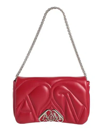 Alexander Mcqueen Mcqueen Woman Shoulder Bag Red Size - Leather