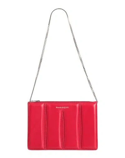 Alexander Mcqueen Mcqueen Woman Shoulder Bag Red Size - Leather