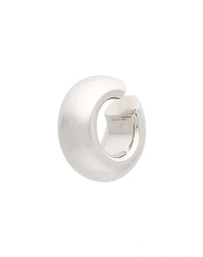 Alexander Mcqueen Mcqueen Woman Single Earring Silver Size - Metal
