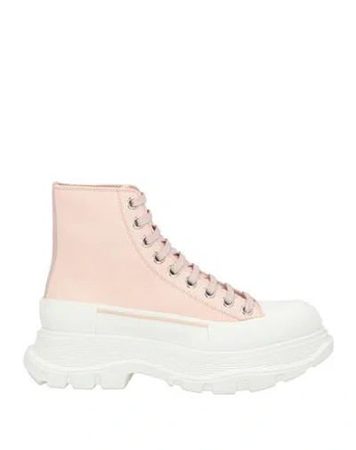 Alexander Mcqueen Mcqueen Woman Sneakers Antique Rose Size 7.5 Soft Leather In Pink