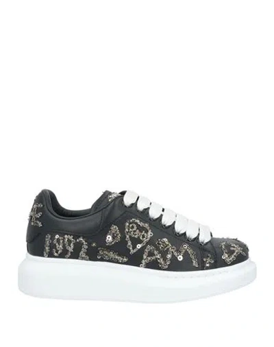 Alexander Mcqueen Mcqueen Woman Sneakers Black Size 8 Leather In Multi