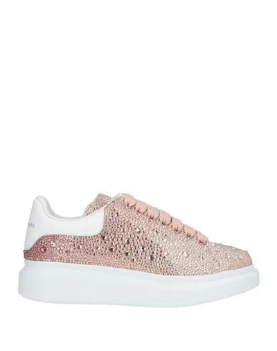 Alexander Mcqueen Mcqueen Woman Sneakers Rose Gold Size 5 Leather