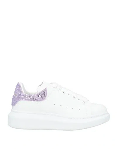 Alexander Mcqueen Mcqueen Woman Sneakers White Size 8.5 Calfskin