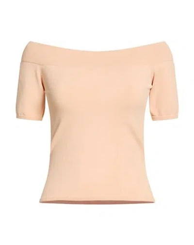Alexander Mcqueen Mcqueen Woman Sweater Apricot Size Xs Viscose, Polyester In Orange