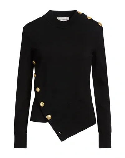Alexander Mcqueen Mcqueen Woman Sweater Black Size L Wool, Polyamide, Elastane