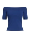 Alexander Mcqueen Mcqueen Woman Sweater Blue Size L Viscose, Polyester