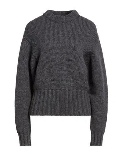 Alexander Mcqueen Mcqueen Woman Sweater Grey Size L Wool, Cashmere, Polyamide, Elastane In Gray