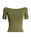 Alexander Mcqueen Mcqueen Woman Sweater Military Green Size L Viscose, Polyester