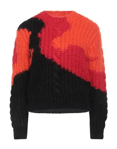 Alexander Mcqueen Mcqueen Woman Sweater Orange Size S Mohair Wool, Polyamide, Wool In Multi
