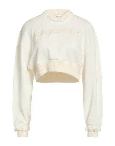 Alexander Mcqueen Mcqueen Woman Sweatshirt White Size 2 Cotton