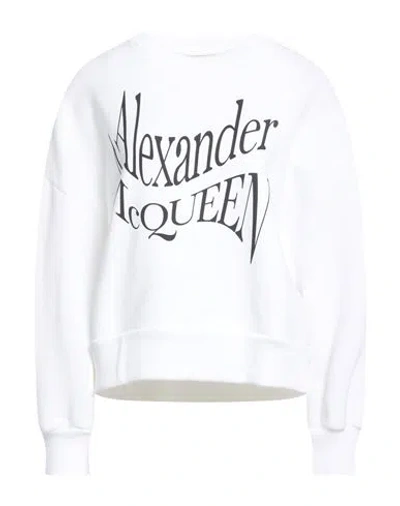 Alexander Mcqueen Mcqueen Woman Sweatshirt White Size 6 Cotton