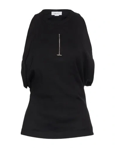 Alexander Mcqueen Mcqueen Woman Top Black Size 0 Cotton, Elastane